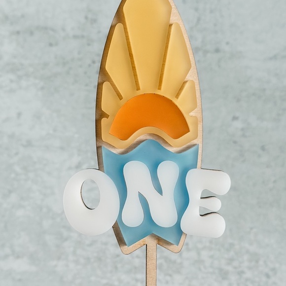 Here comes the one, Surfs up Cake Topper, SurfBoard Cake Topper, The big… - Picture 2 of 4